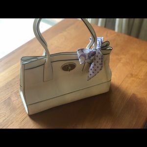 White Leather Coach Shoulder Bag